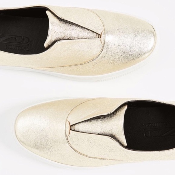 ZCD MONTREAL • Gold Hamilton Sneakers Shoes In Oro - Picture 5 of 10